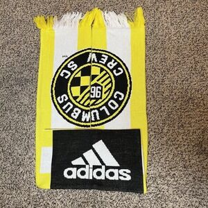 Adidas Columbus Crew SC Scarf One Size Black Yellow White Color 2015